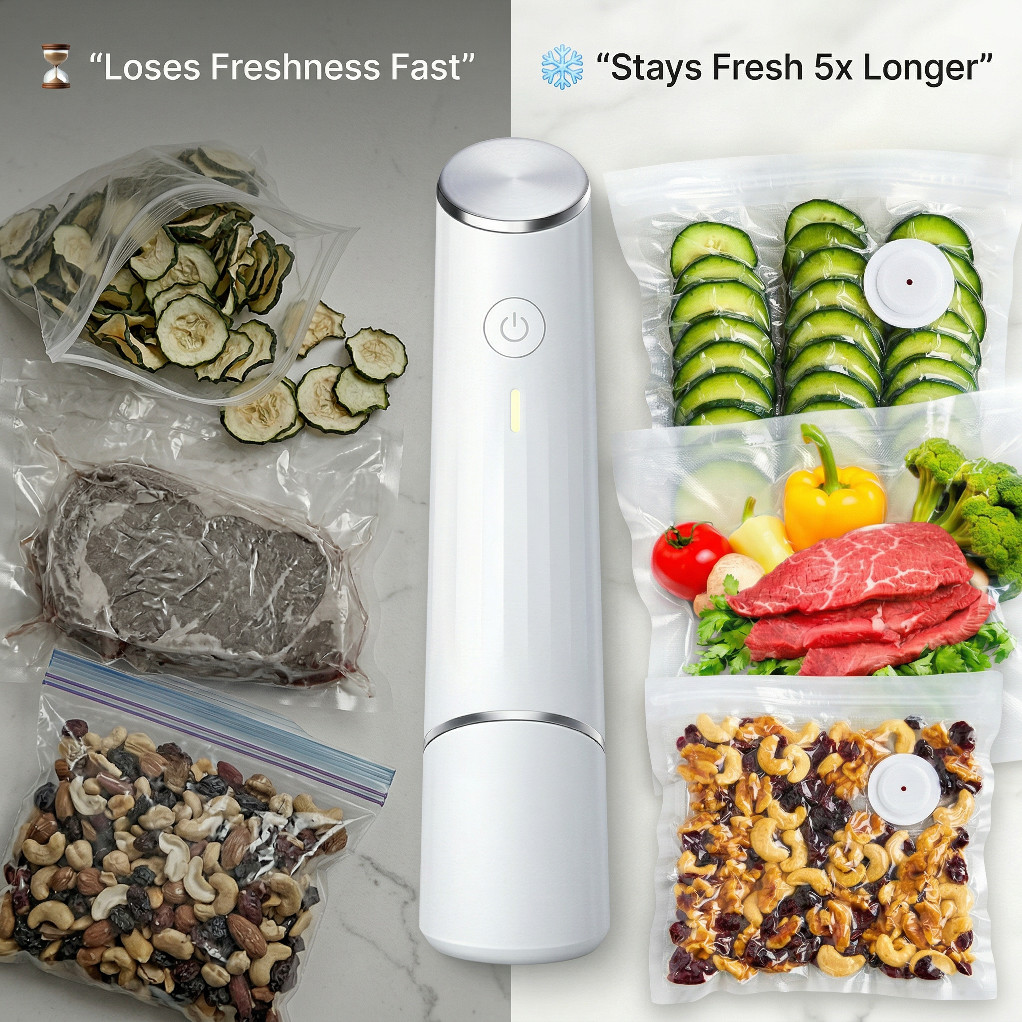 Compact Vacuum Sealer for Food