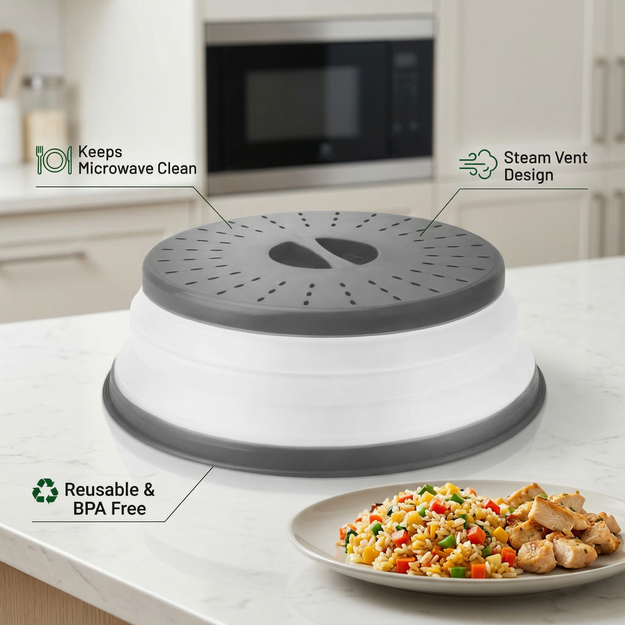 Microwave Splatter Cover for Food